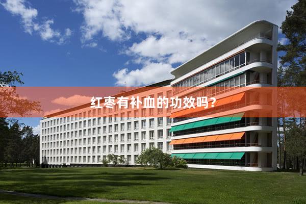 红枣有补血的功效吗？