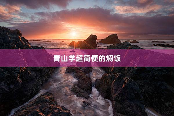 青山学超简便的焖饭