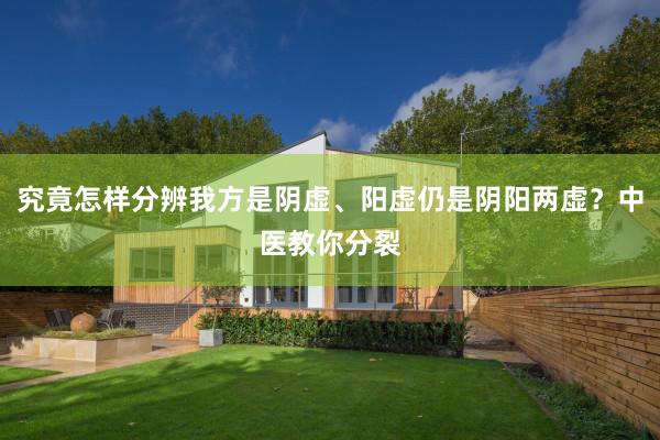 究竟怎样分辨我方是阴虚、阳虚仍是阴阳两虚？中医教你分裂