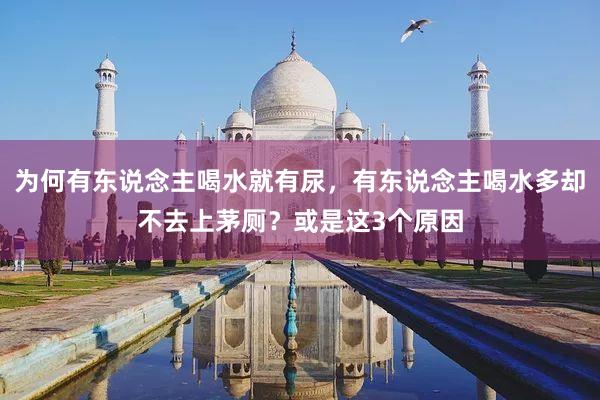 为何有东说念主喝水就有尿，有东说念主喝水多却不去上茅厕？或是这3个原因